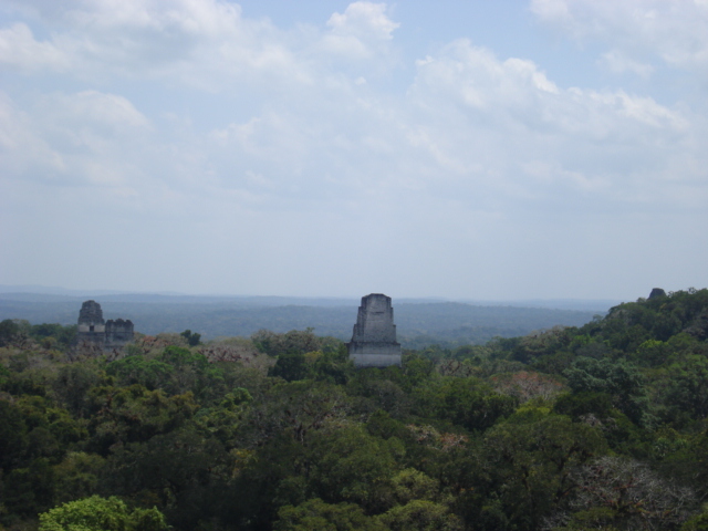 Vue de la région maya du Péten, au Guatemala.